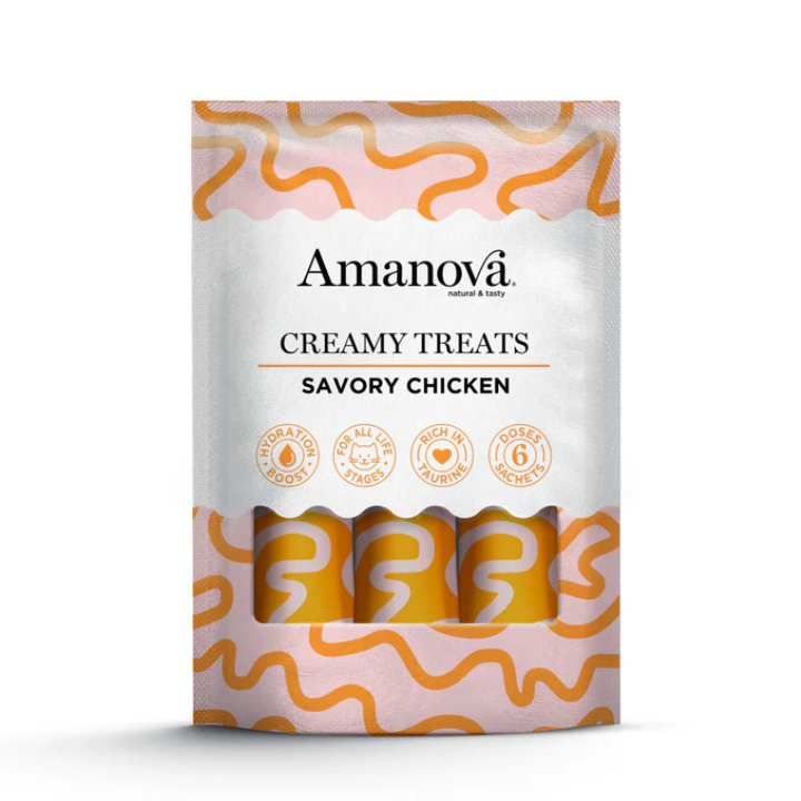 Amanova Creamy Treat - Savory Chicken (6 x 15 g)