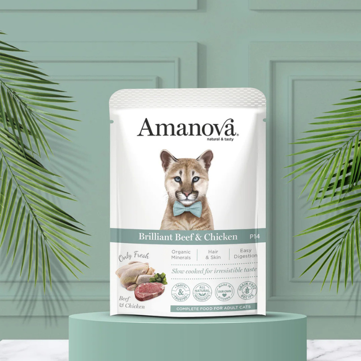 Amanova Adult Cat Brilliant Beef & Chicken (sobre 85 g)