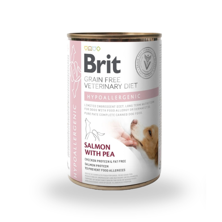 Brit GF Veterinary Diet Hipoalergénica Salmón lata 400 g (perros)