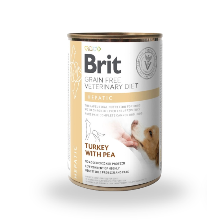 Brit GF Veterinary Diet Hepatic lata 400 g (perros)