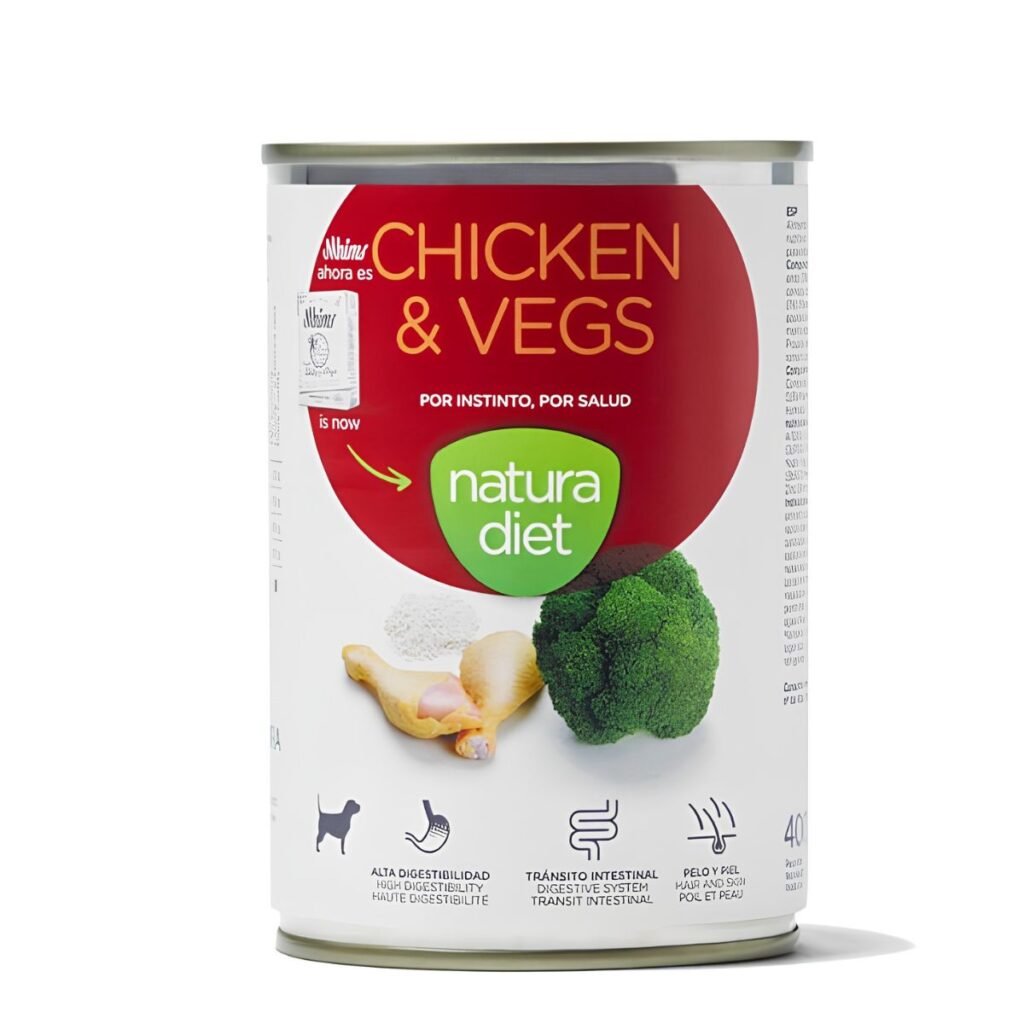 Natura Diet Chicken & Vegs lata 400 g (perros)