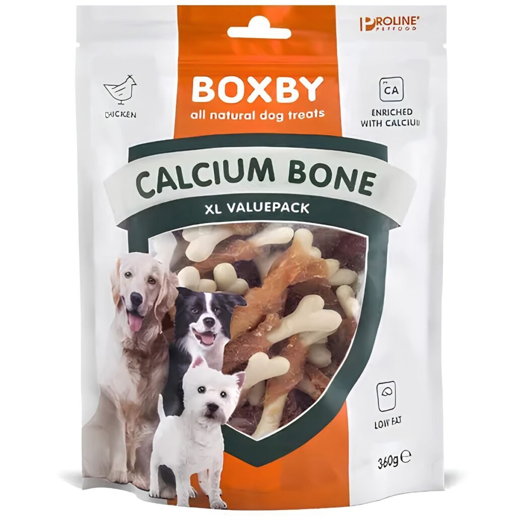 Boxby Snacks en forma de hueso con calcio (100 g)